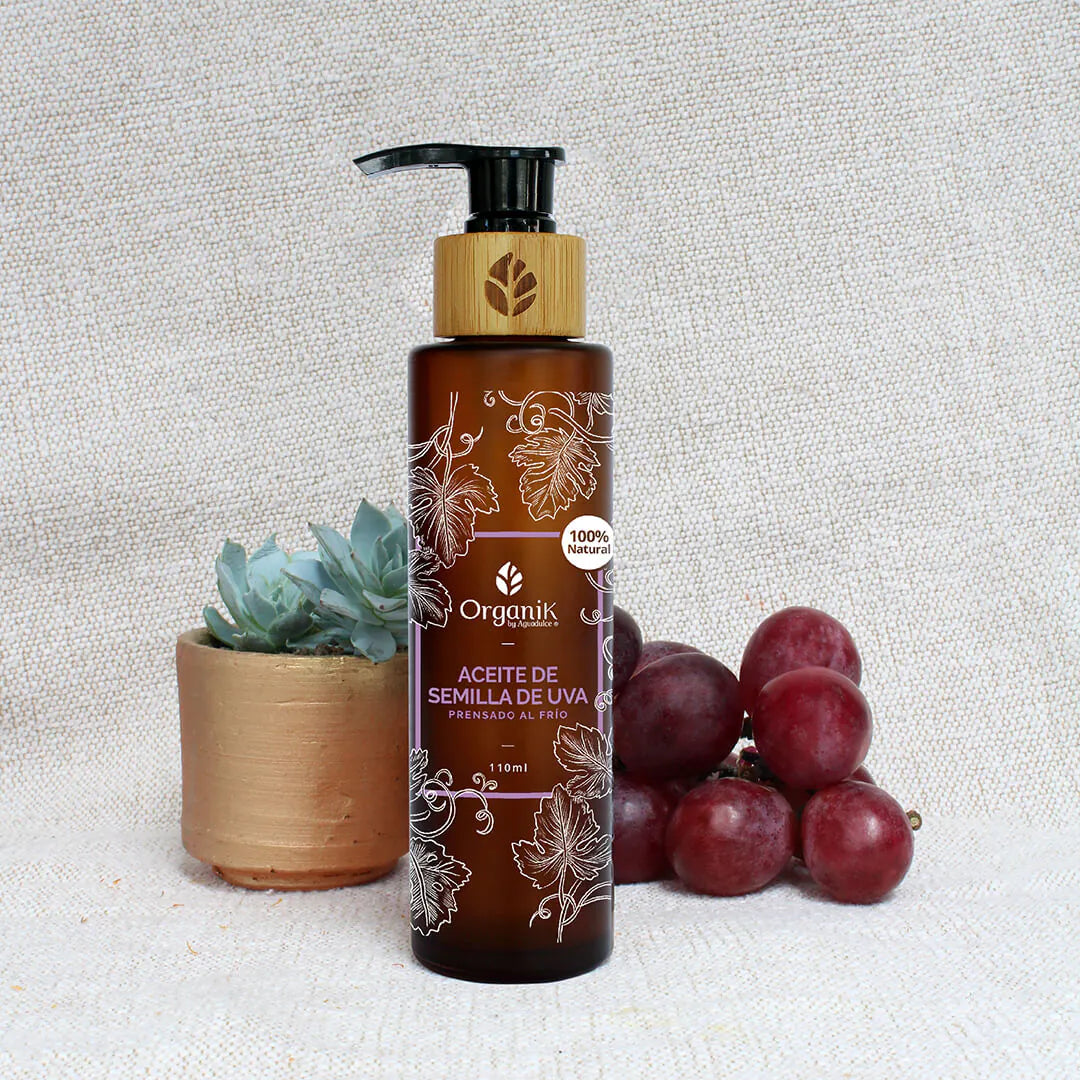 Aceite de semilla de uva – ideal para diluir los aceites esenciales puros y facilitar su aplicación en Aromaterapia