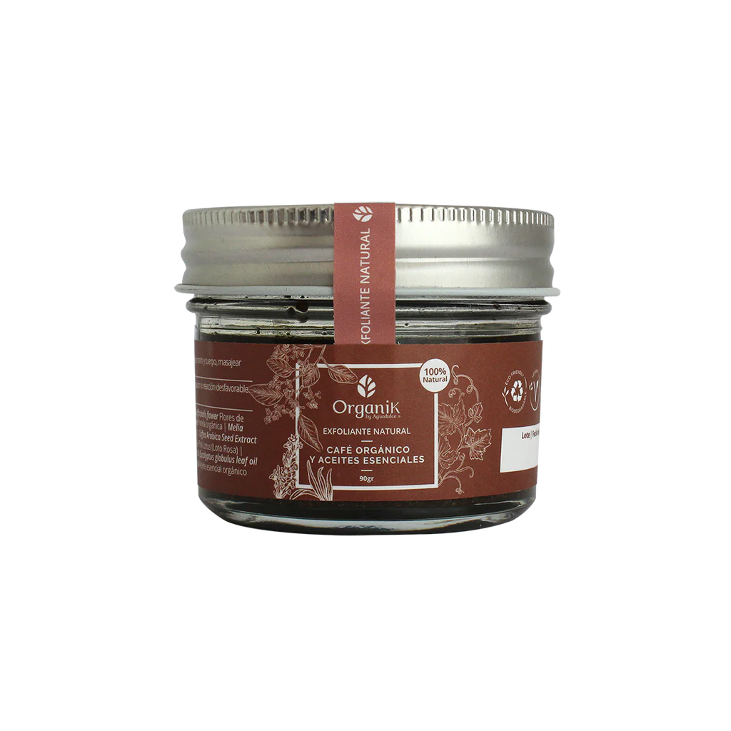 Exfoliante natural – Mezcla de aceites vegetales, aceites esenciales, arena de Mar y café orgánico