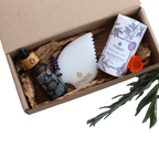 Kit día y noche - Gua sha en jade blanco, Serum de rostro 30 ml y Crema nutritiva 80 g