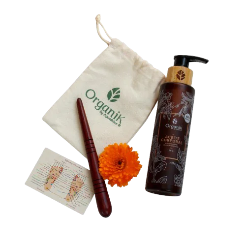 Kit de Regalo 2 – Aceite corporal y Bastón de reflexología podal