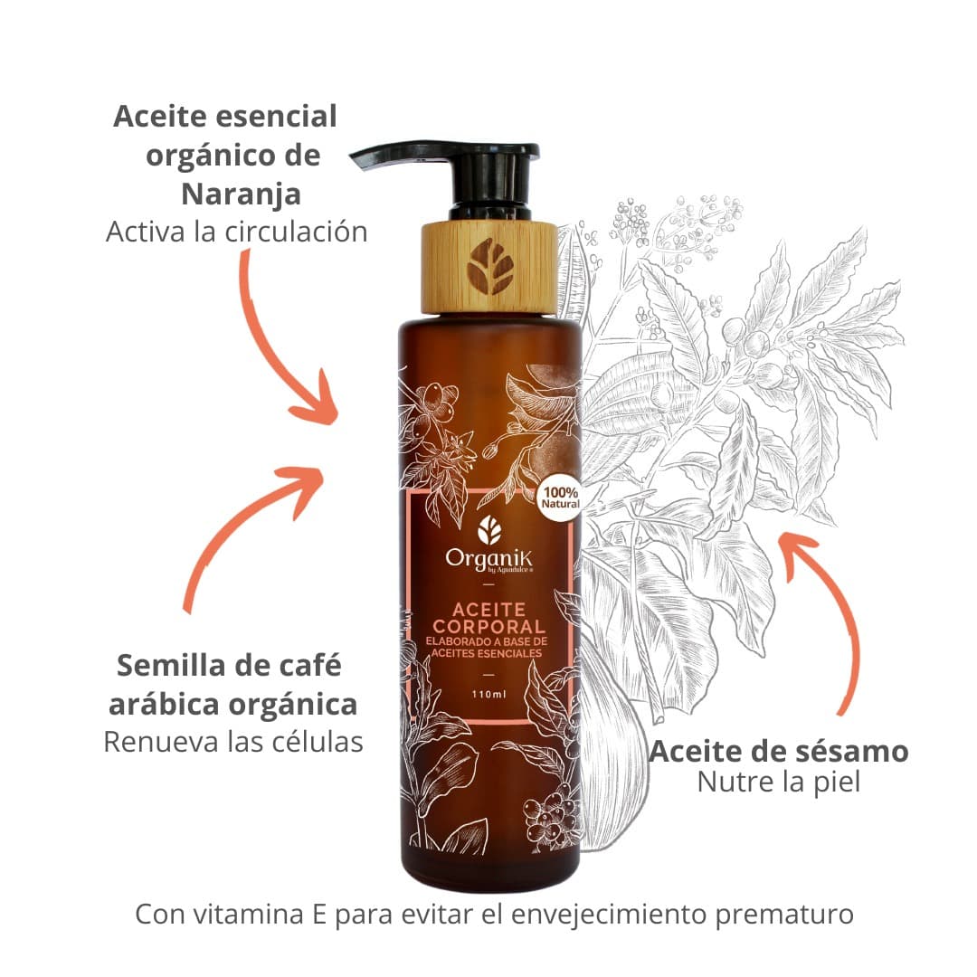 Aceite corporal natural - Humectante para masajes - 30ml