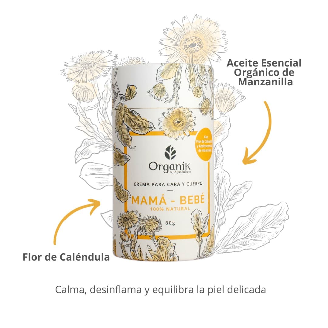 Crema natural Mamá- Bebé 80 g con caléndula y manzanilla