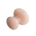 Gua sha facial en forma de hongo en cuarzo rosa